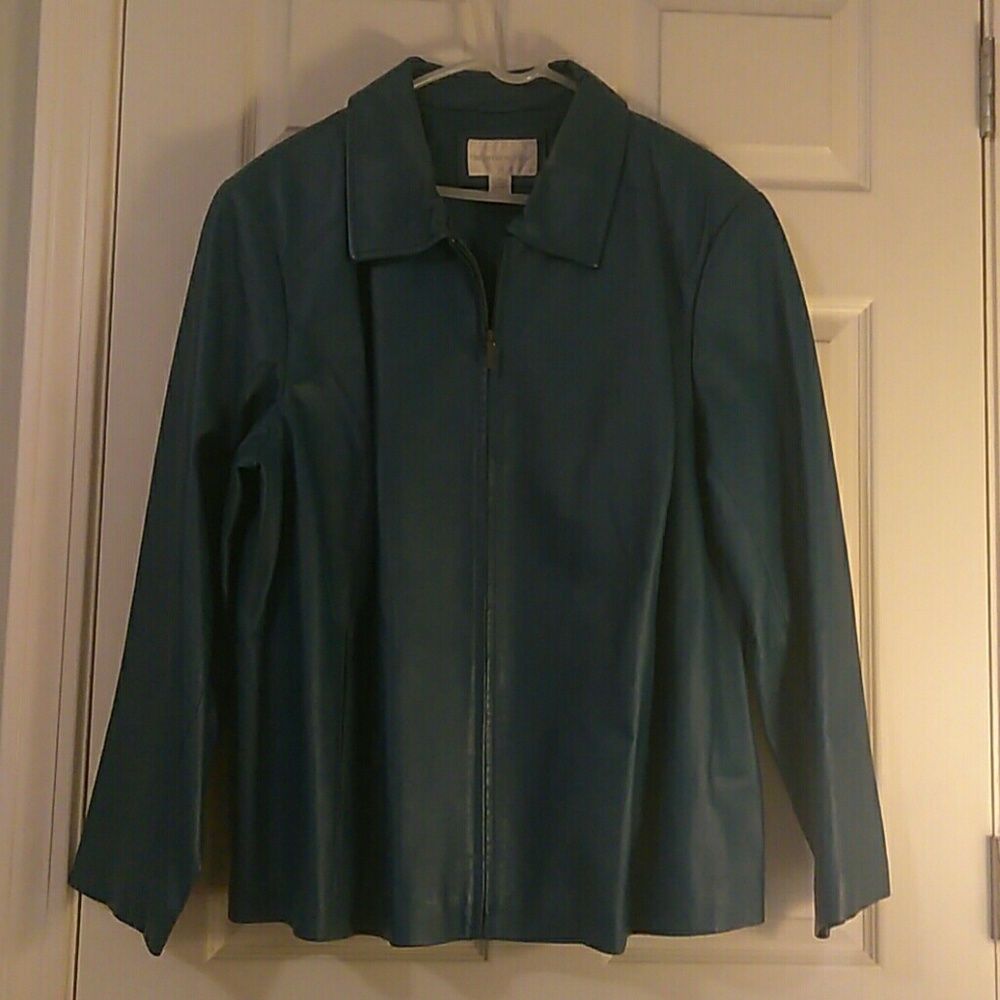 Worthington blue leather jacket